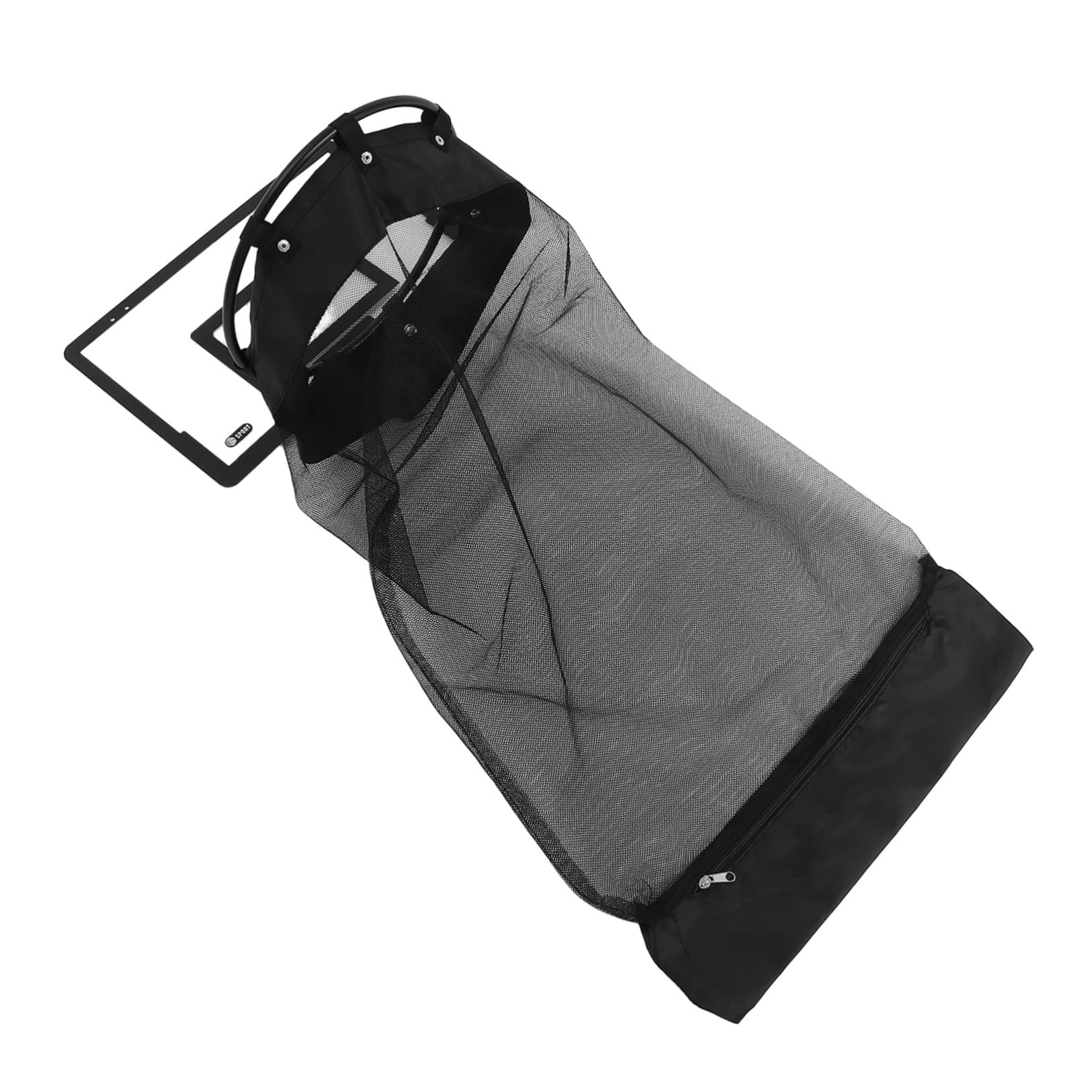 Baluue Basketball Hoop Schwarz Wäschekorb mit Reißverschluss