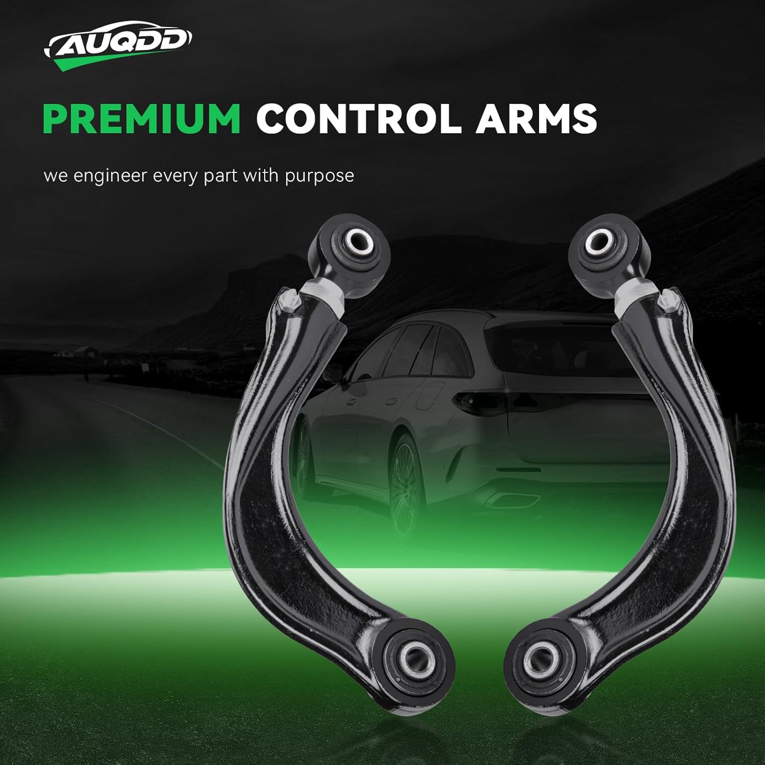 AUQDD 2PC K100002 Professional Suspension Adjustable Rear Upper Control Arm Assembly Compatible With Ford C-Max Escape Focus Mazda 3 5 Volvo C30 C70 S40 V50 45K0187