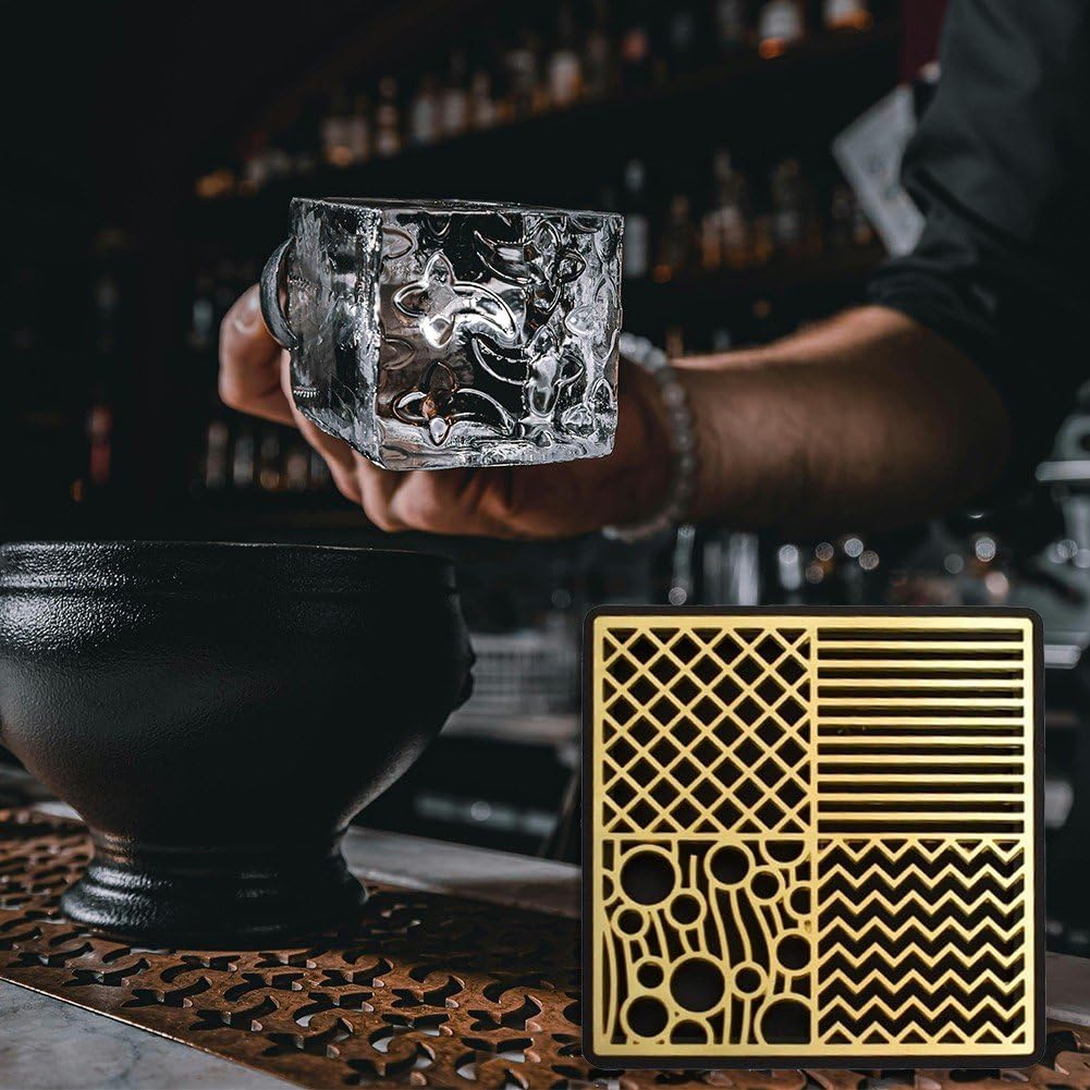 Bandeja para Estampar Hielo con Diseño De Latón, Molde Personalizado para Cubitos De Hielo, Accesorio De Barman para Coctelería Y Whisky.