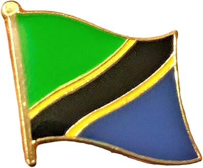 AES Tanzania Country Flag Bike Hat Cap Lapel Pin