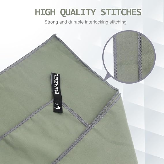 Quick Dry Camping Towel Army Green| Quick Dry Camping Towel Grey (Bundle)
