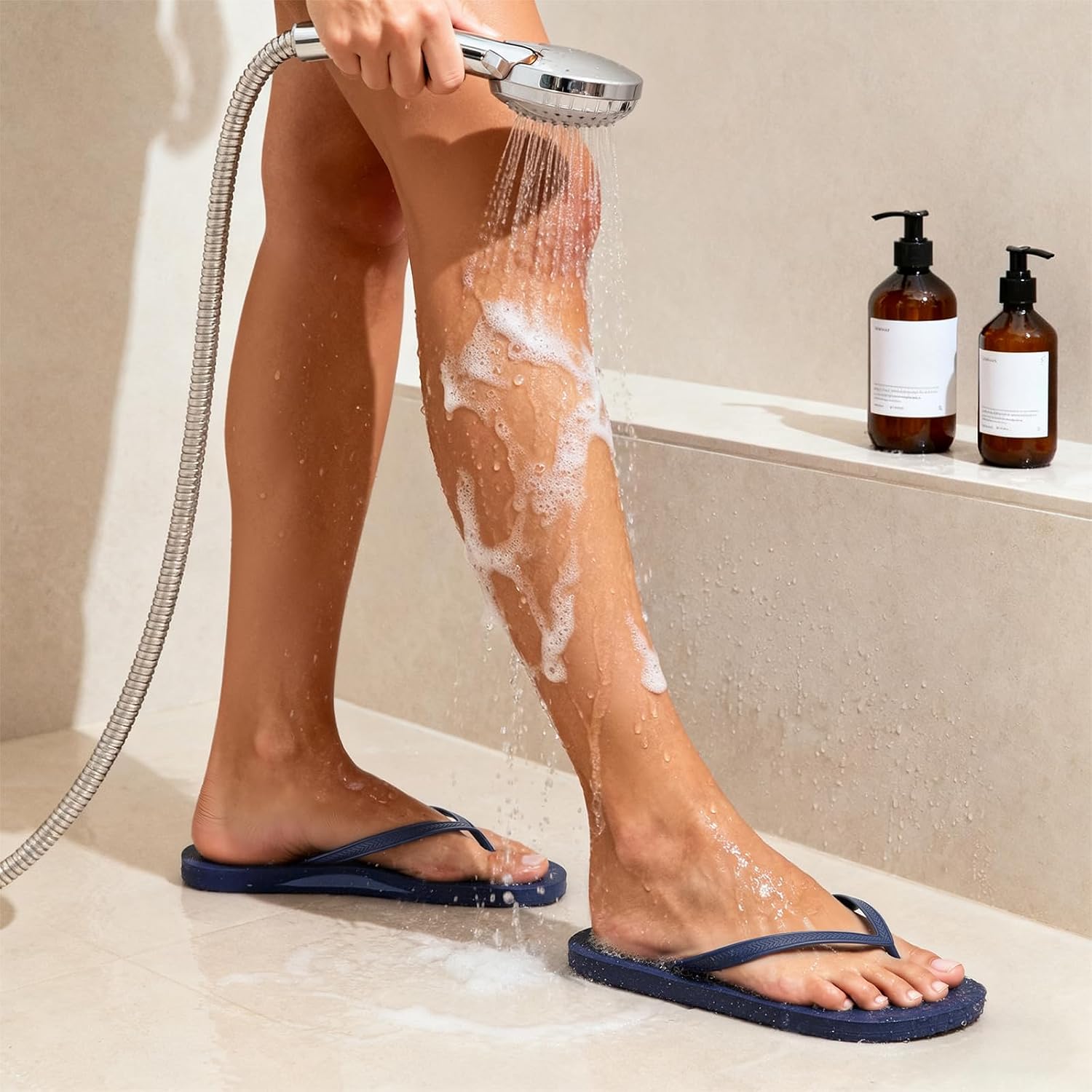 STQ Shower Shoes Women | Non-Slip Beach Flip Flops with Arch Support image 2