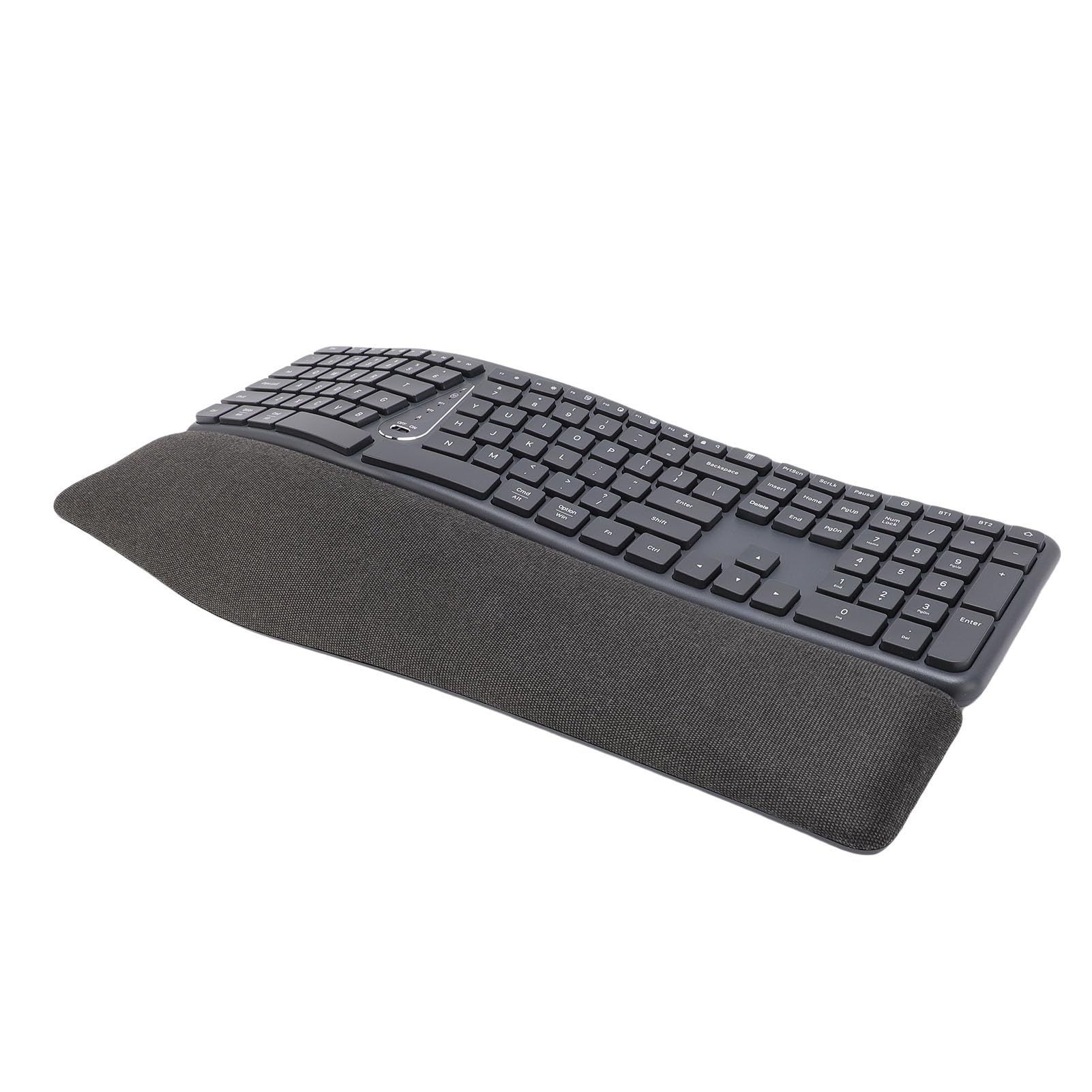 Irfora Tastiera Ergonomica Divisa, Wireless 2.4G, 111 Tasti, Ricaricabile, con Poggiapolsi imbottito.