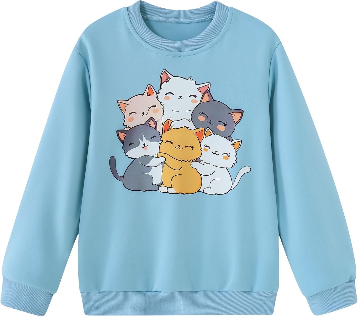 Vieille Girls Sweatshirts Long Sleeve Shirts Crewneck Pullover Tops 5-14Y