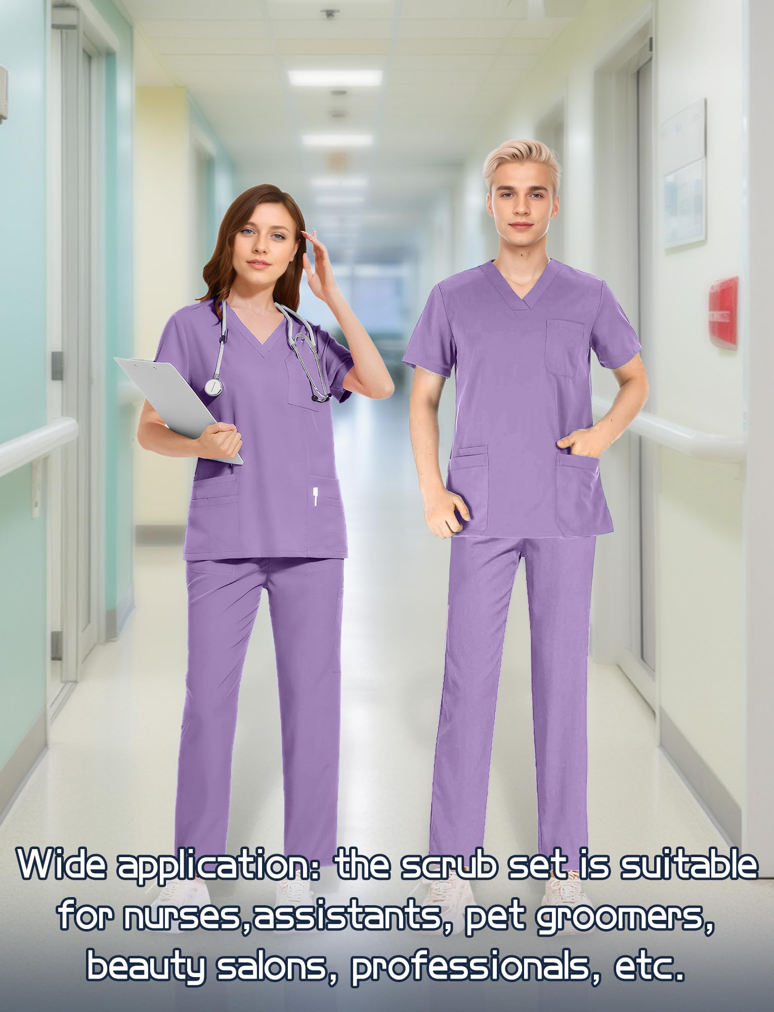 Doctor Uniform Scrubbing Set Pull-On Cap Pantalones Chaqueta