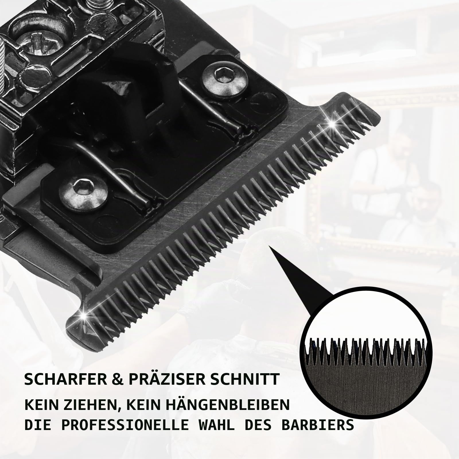 Ersatzklingen FX707B DLC kompatibel mit BaByl**sPRO FX787 und FX726 - Klingen für Barberology Trimmer (Schwarz, 1 Packung)