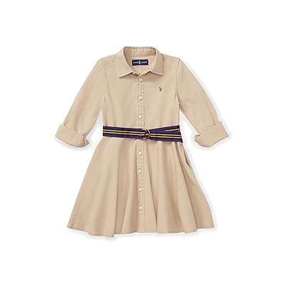 Polo Ralph Lauren Kids Belted Cotton Chino Shirtdress (Toddler) Girl