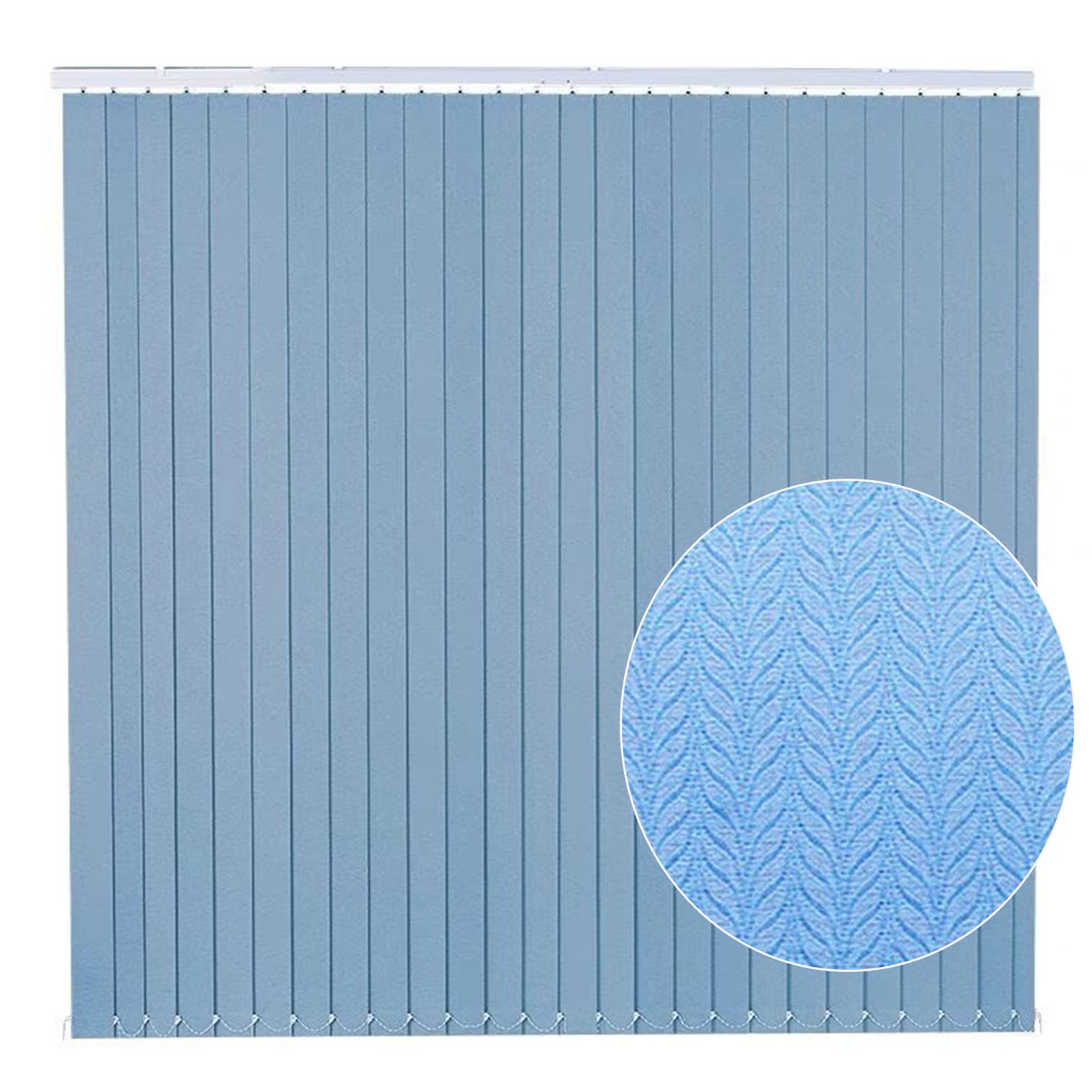 NIANXINN Tende Verticali,Tenda Verticale a Bande Blu,Tenda a Doghe Verticali,Controllo Luce Privacy Oscuranti a Lamelle con Accessori,per Balcone,Personalizzate Color (W80xH160cm(32x63in))
