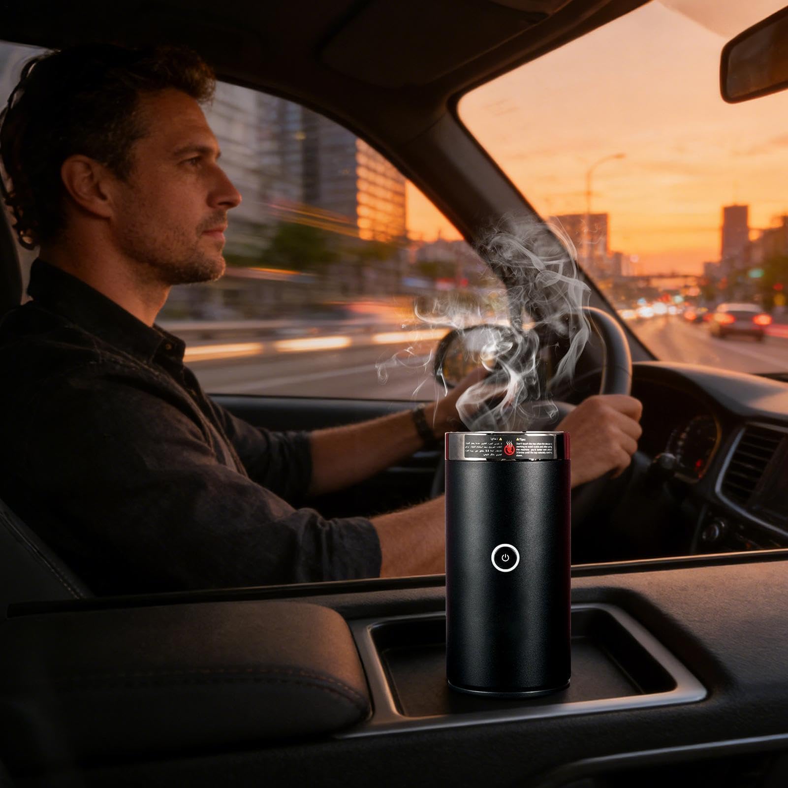 Diffusore di Fragranze per Auto Bruciaessenze per Aromaterapia | Diffusore di Essenze per Ambiente Domestico Soggiorno Ufficio Auto Viaggio