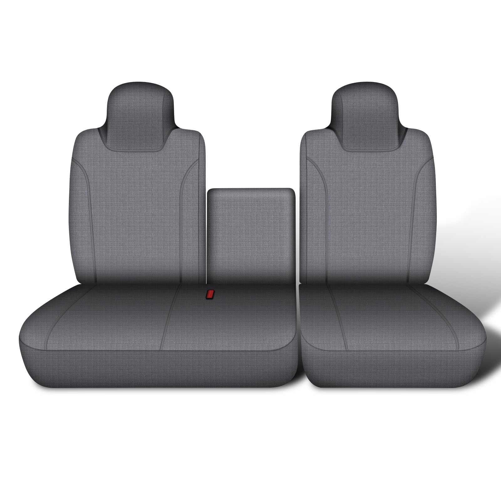 Front Seat Cover for 2006-2025 Isuzu NPR, Front High Back 60/40 Split Bench Seat Cover with Molded Headrests, Washable & Breathable Premium Cloth Automotive Vehicle Seat Cover with Airbag Compatible