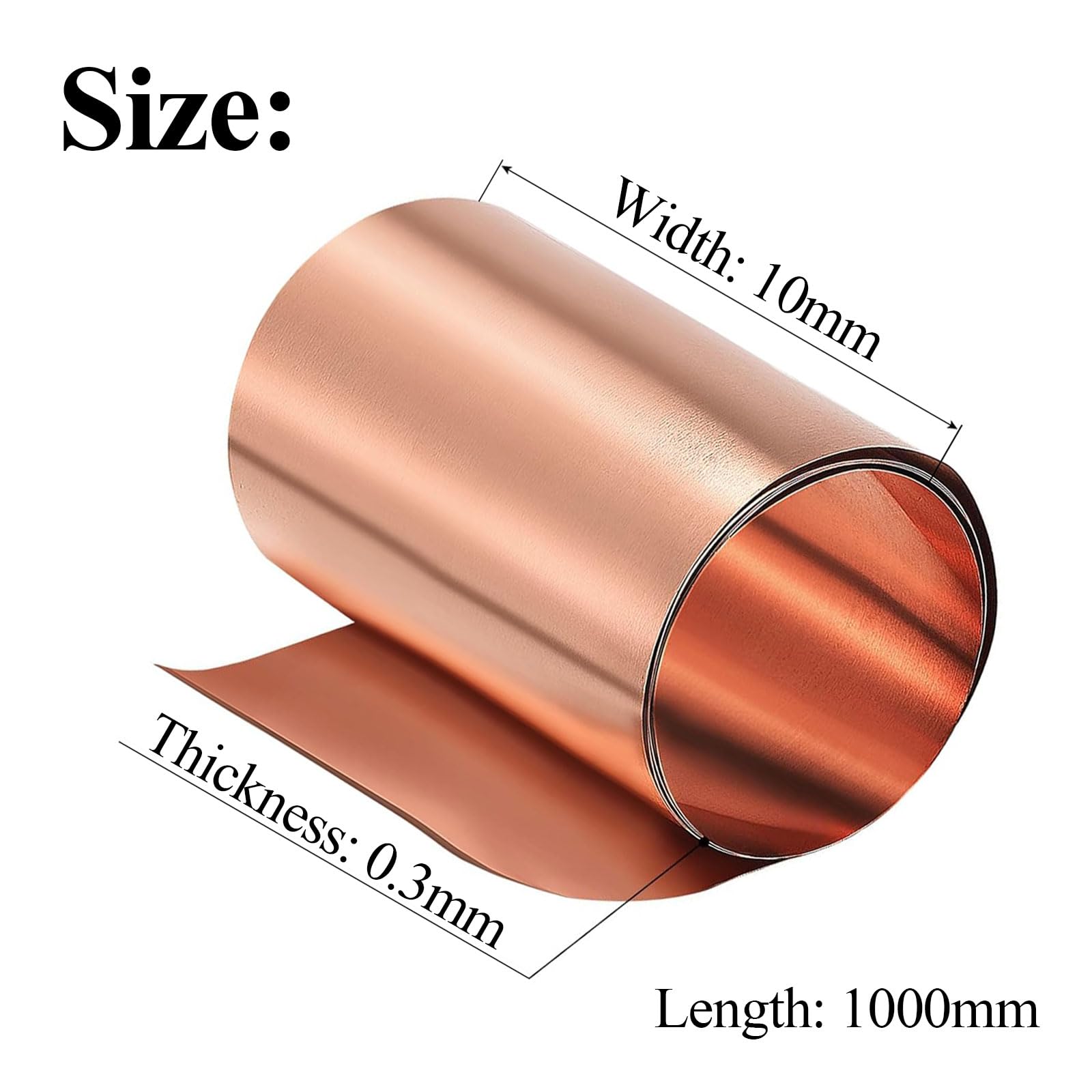 Rotolo Lamiera Ottone 3000x100x0.05mm - Per Artigianato, Riparazioni Elettriche, Messa A Terra - Foto 2