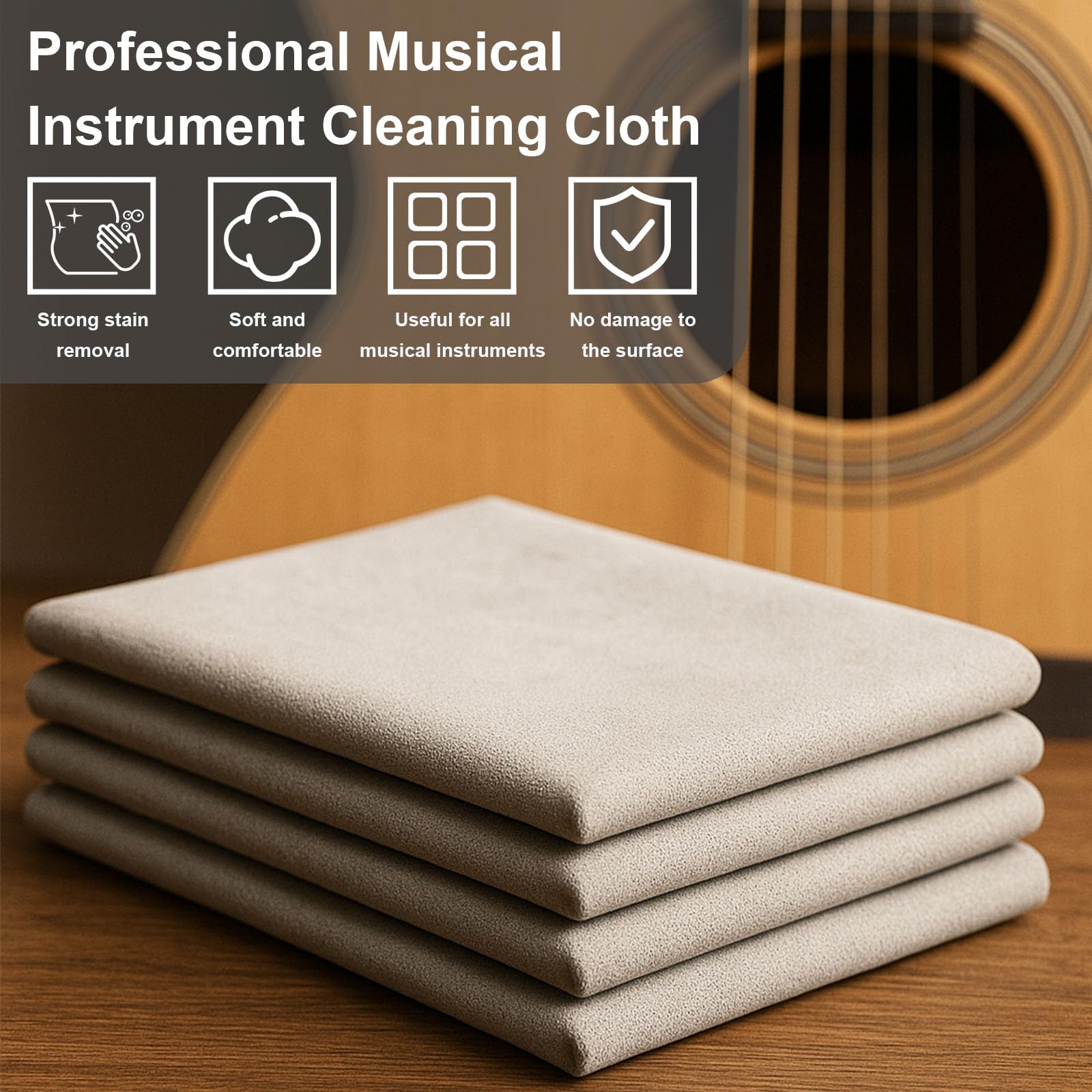 kit nettoyage guitare 9 pièces, produits de nettoyage et d'entretien pour guitares, Huile Citronnée pour Touche, Nettoyant Cordes, Polish Frettes et Accessoire Guitare