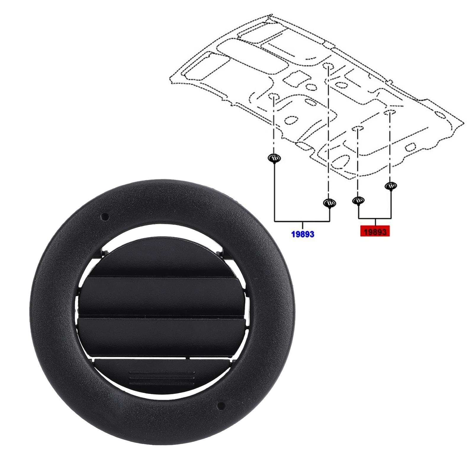 Ausla 4 Piezas BL1Z 19893 AA Techo Interior, OEM: 9C2Z 19893, AD Techo AC Calentador Ventilación Louvre Reemplazo para E-150 E-250 2009-2014