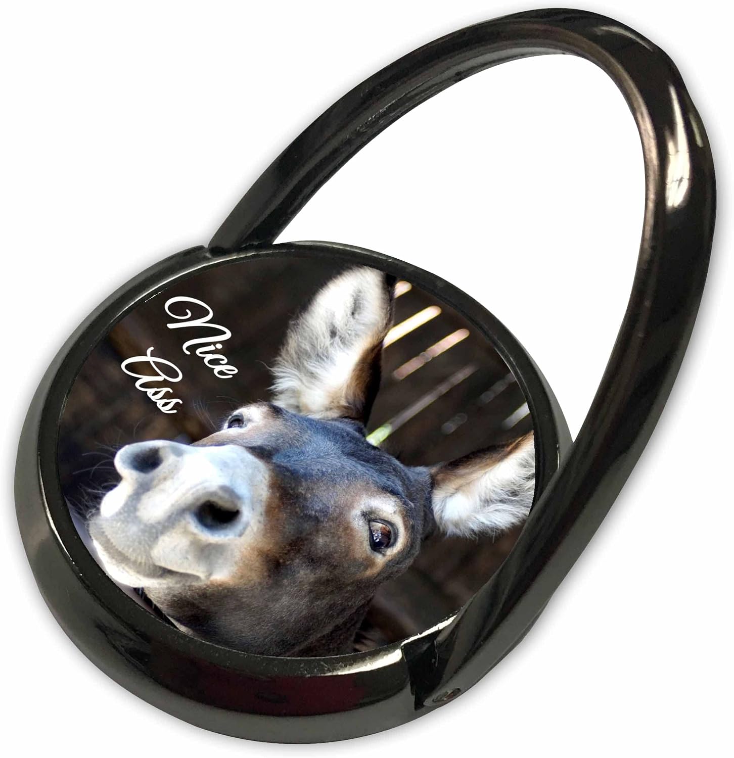 3dRose Nice Ass - Funny Donkey Butt Humor Cute Animal Joke Bathroom Decor Phone Ring