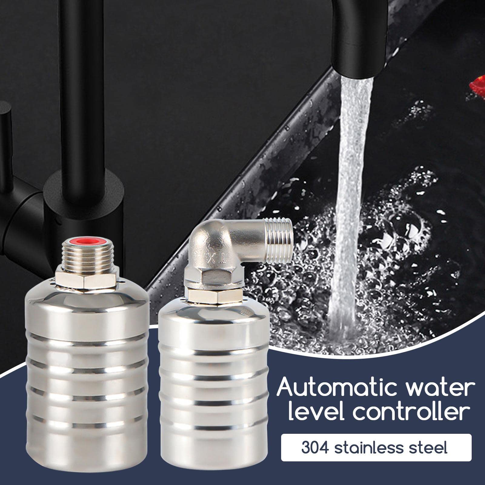 Vanne à Flotteur Automatique En Acier Inox 304 - Contrôle De Niveau D'eau 1/2 Pouce
