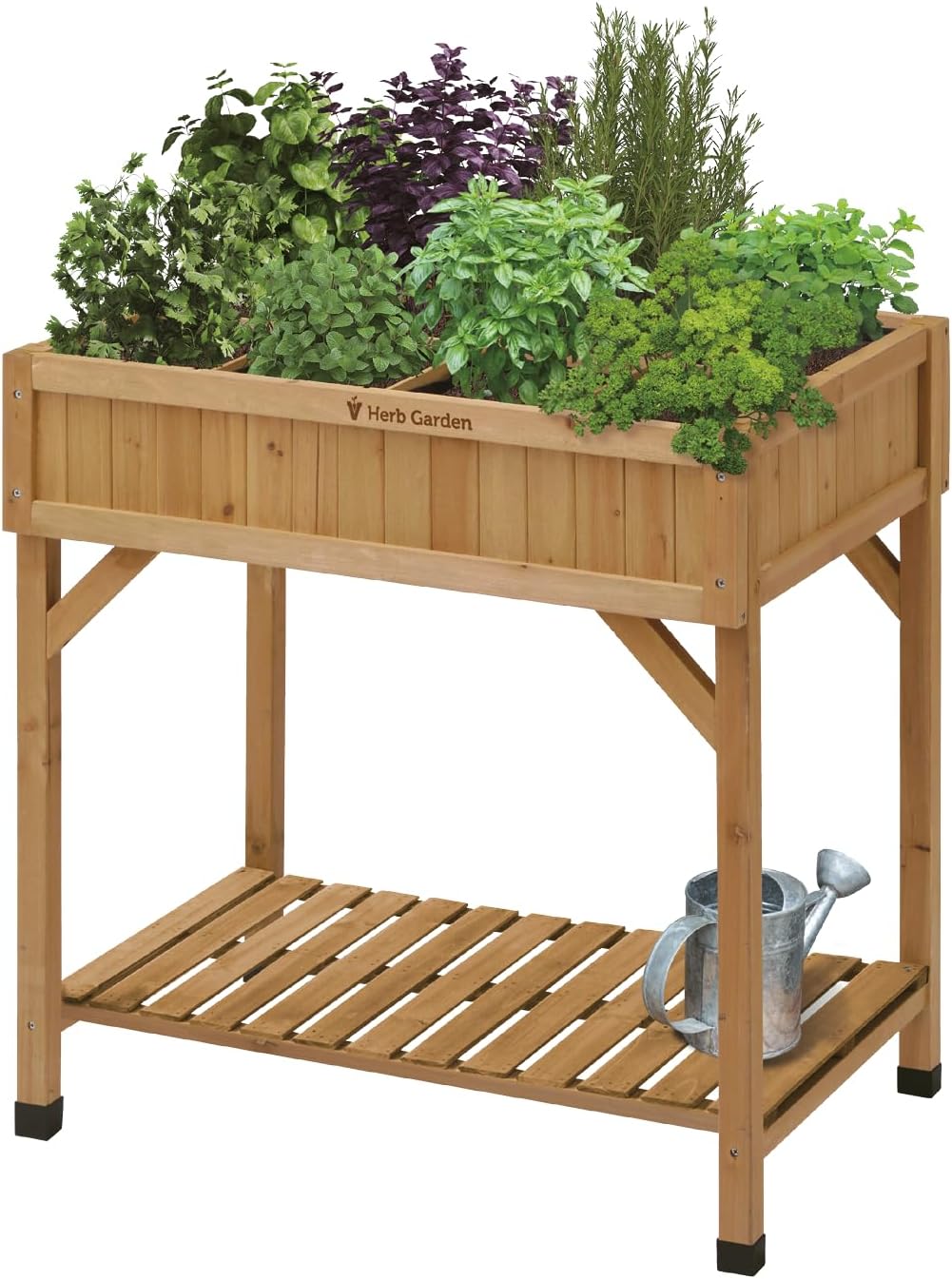 VegTrug® 8 Pocket Herb Garden, Wooden Herb Planter, Natural