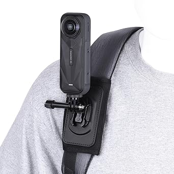 Backpack Mount for Insta360 X5 X4 Air, Bag Strap Anti-Slip Shoulder Clip Belt for Insta 360 X5 X4 Air X3 X2 GO 3S Ace Pro, for DJI OSMO 360, for GoPro Action Camera Accessories