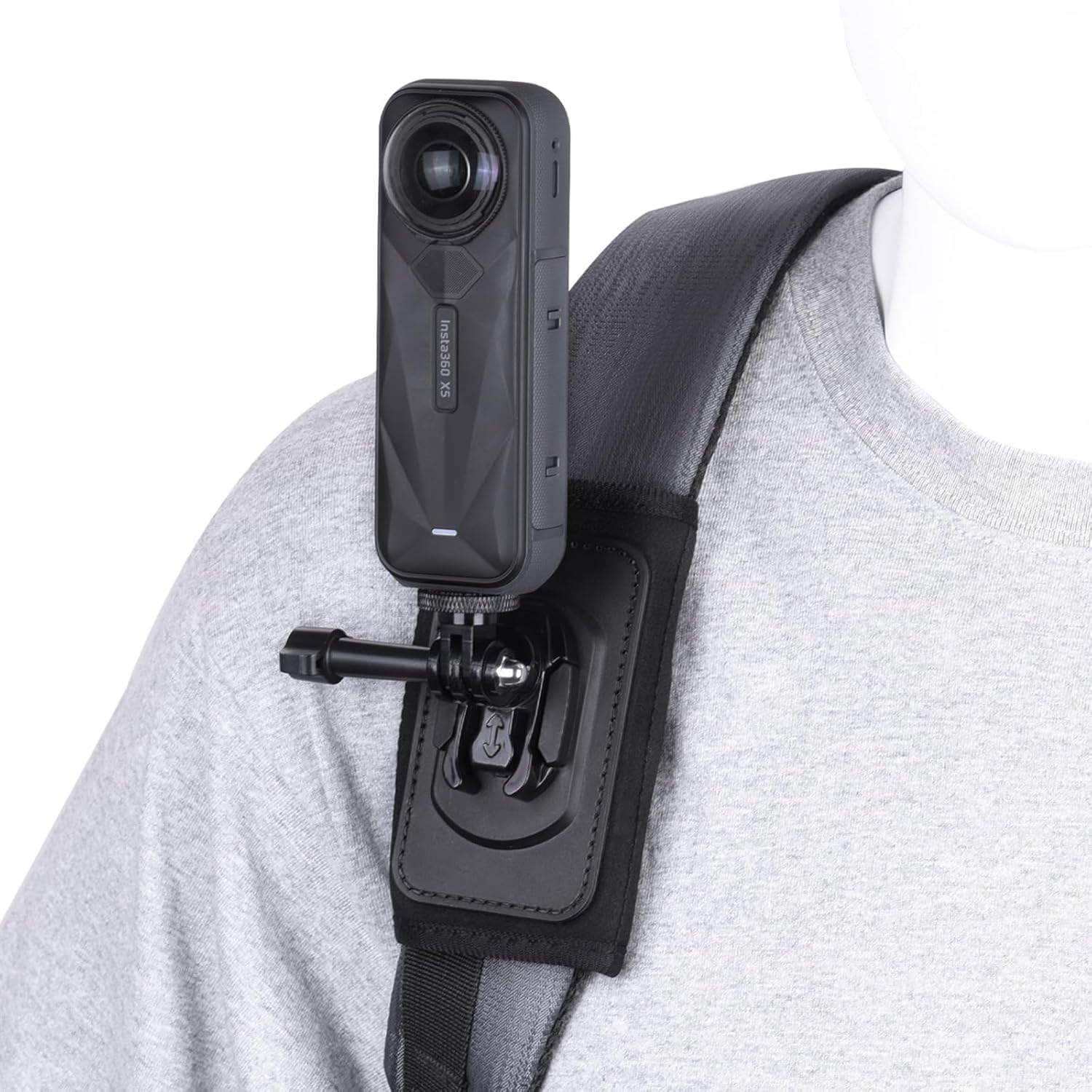 Backpack Strap Mount for Action Cameras – Shoulder Strap Clip Mount with Quick Release Base for Hiking, Travel & POV Shooting for Insta360 X5 X4 Air, Hero13/12, Action 5Pro/4/3-image-43