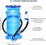 N NEVO RHINO Sac à dos d'hydratation, 18L Sac à dos de randonnée polyvalent avec 3L Paquet d'hydratation isotherme pour les randonnées à vélo