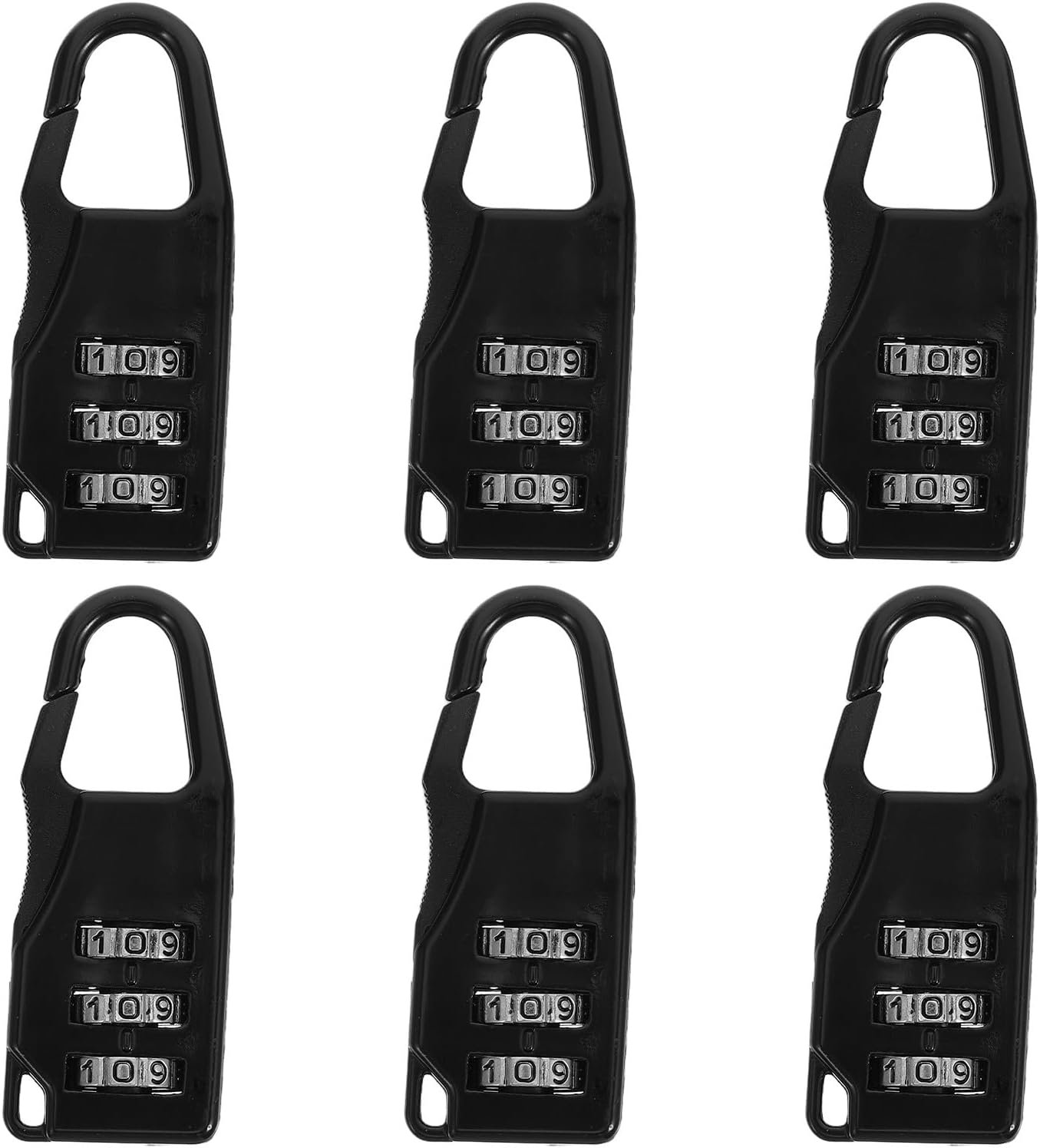Toddmomy 6pcs Small Combination Padlock for Luggage, 3 Digit Resettable Password Lock, Keyless Anti-Theft Padlock for Home Office Travel Suitcase Backpack Laptop