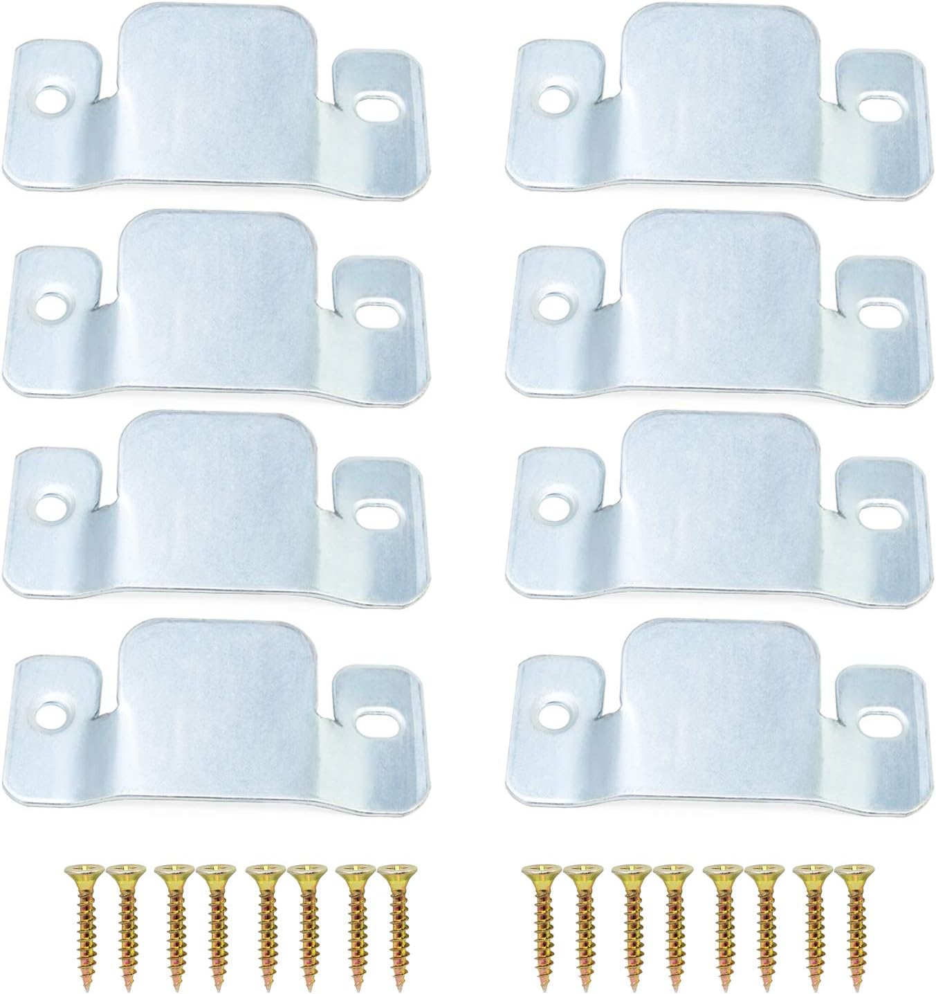 HSeaMall 8PCS Metal Sectional Sofa Interlocking Connector Clips Standard Flush Mounts Universal Furniture Connector Bracket with Screws