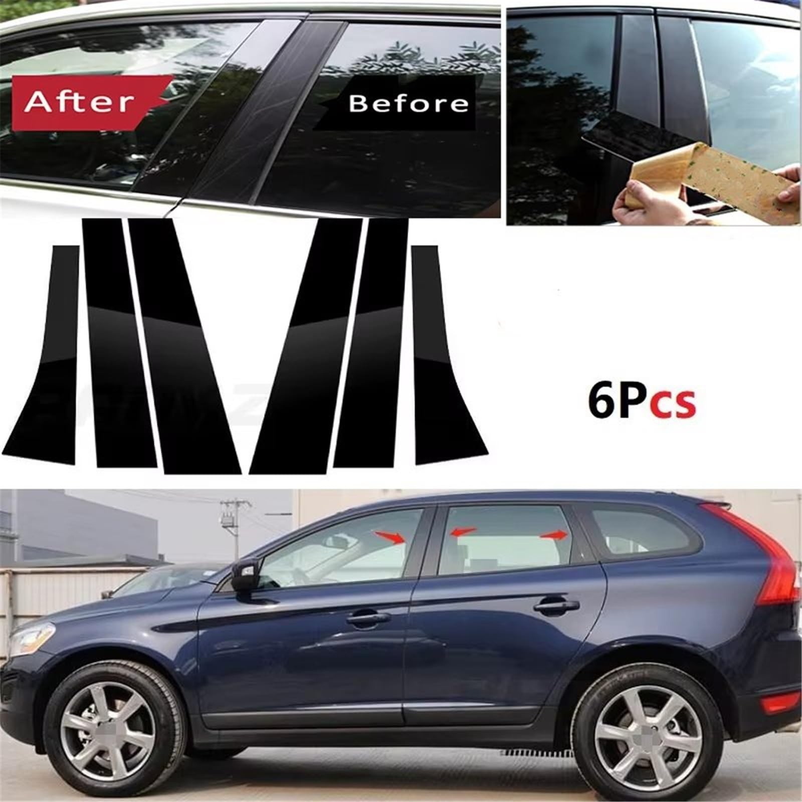 Garniture Pilier B Auto Compatible Avec Volvo Pour XC60