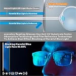 acavefox 3 Pack Reading Glasses Men's Readers Blue Light Blocking Anti-UV | Accurate 1.25 Magnification Metal Front Frame Spring Hinge Blu-blocker Reading Eyeglasses Lightweight Sturdy Trendy