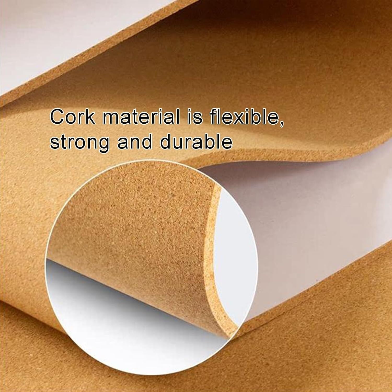 Tablero de Corcho Rollo de tablero de corcho autoadhesivo, tableros de corcho de bricolaje marrones sin marco cortables for la oficina de la escuela en casa como Tablón de Anuncios, Colgar Post-