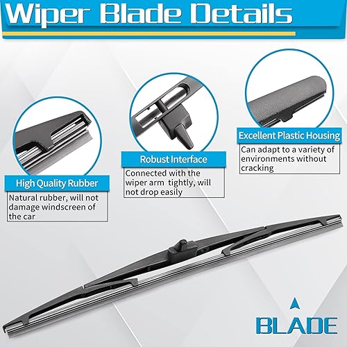 Miniatura 3 de Escobilla de limpiaparabrisas trasero, repuesto para Honda Pilot 2009-2015 – Reemplazo del conjunto del limpiaparabrisas trasero ZOFFI – Ventana de
