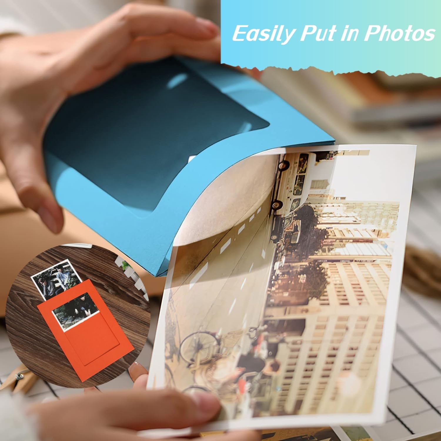 30Pc Paper Photo Frame, Paper Picture Frames, Hanging Paper Photo Frame Set, Colorful Paper Picture Frames, With Mini Wooden Clamps And Twine 63 Pieces In Total For Party Wall Decoration (10 Color) - Image 4