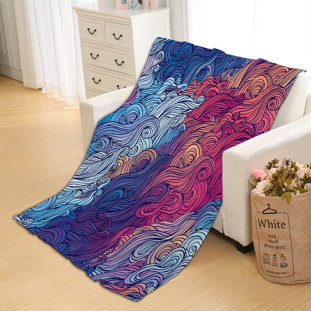 Couverture Sherpa nuages colorés, le cadeau idéal pour adultes et enfants