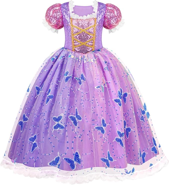 Meland Vestido de Princesa para Niñas - Disfraz Halloween 3-10 Años miniatura 7