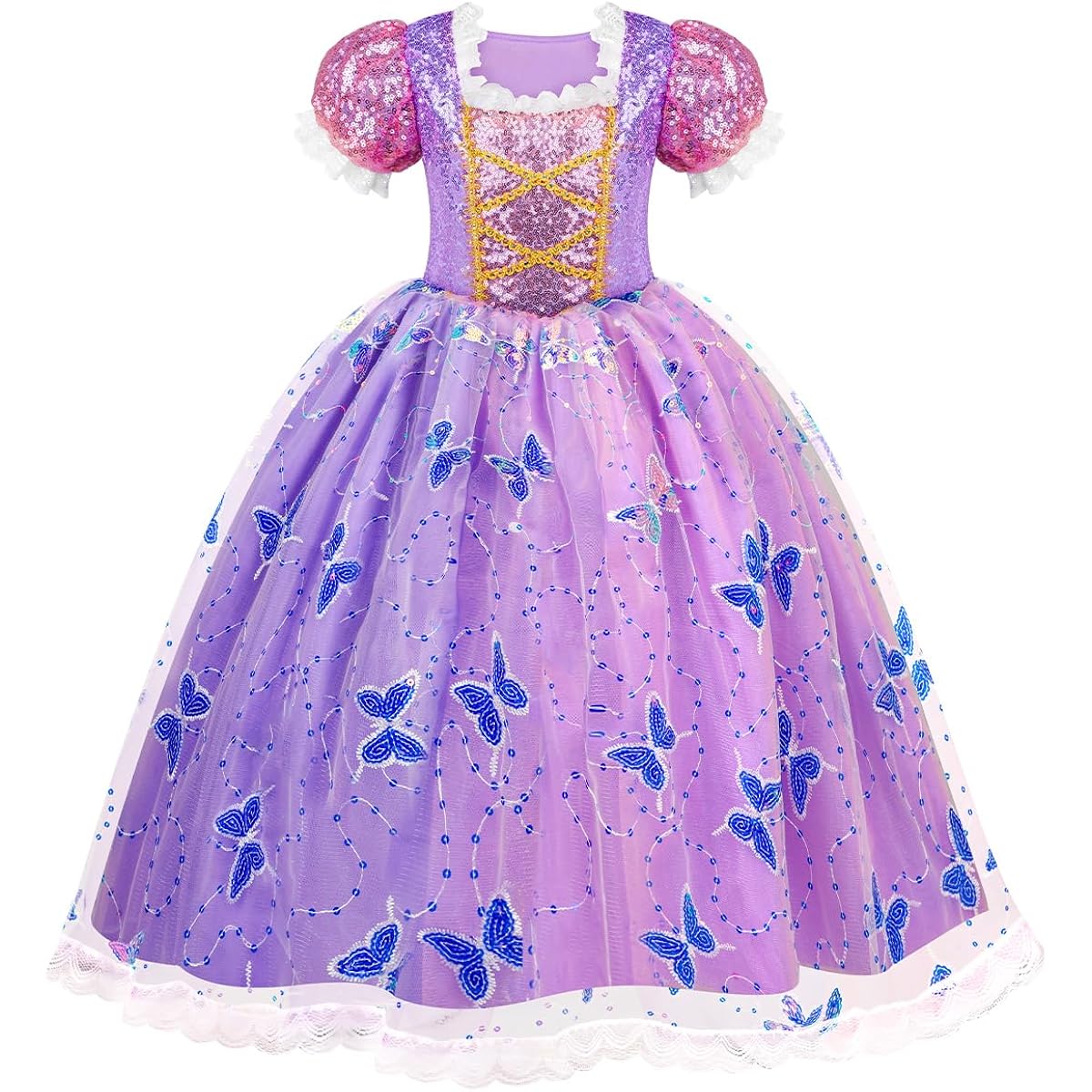 $8/mo - Finance Meland Princess Dresses for Girls - Light Up Princess  Costume for Little Girls, Halloween Costumes for Girls Toddler Age 3-8,  Purple/Pink | Buy Now, Pay Later