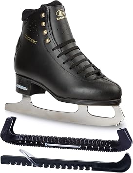 Botas Figure Ice Skates for Men, Boys/Made in Europe Czech Republic Bundle with Skate Guards JUST LAUNCHED 2022