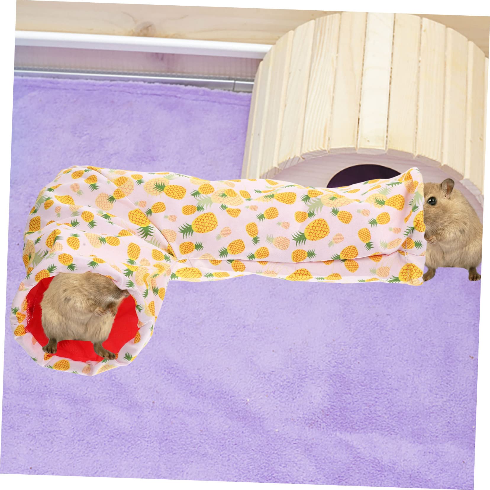 BESPORTBLE 5pezzi Tunnel Per Criceti e Piccoli Animali Giocattolo Per Nascondiglio Casa Per Conigli e Roditori Design Unico e Confortevole Adatto Gabbie e Ambienti Domestici Ananas