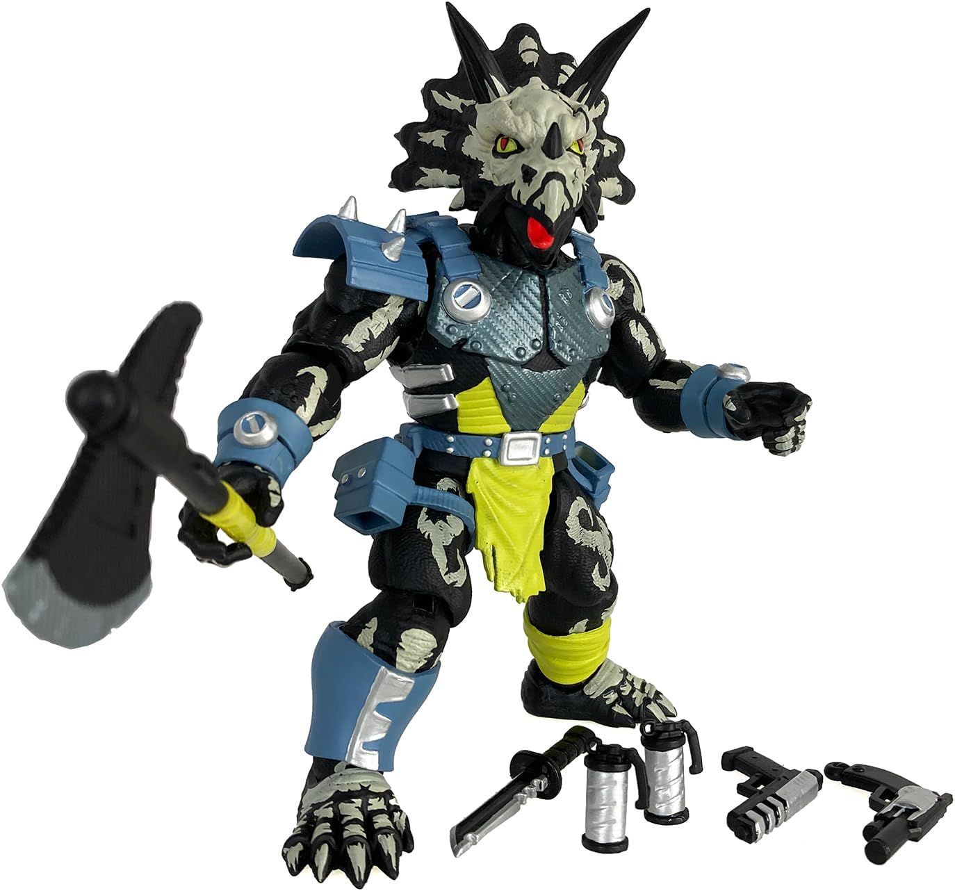 Boss Fight Studio Saurozoic Warrior Triax Skiver Night Lands Deco - Futuristic, Armored Dinosaur Hero – Highly Articulated, Posable Collectible Action Figure & Accessories – 6 Inch Scale 1:12, Ages 8+