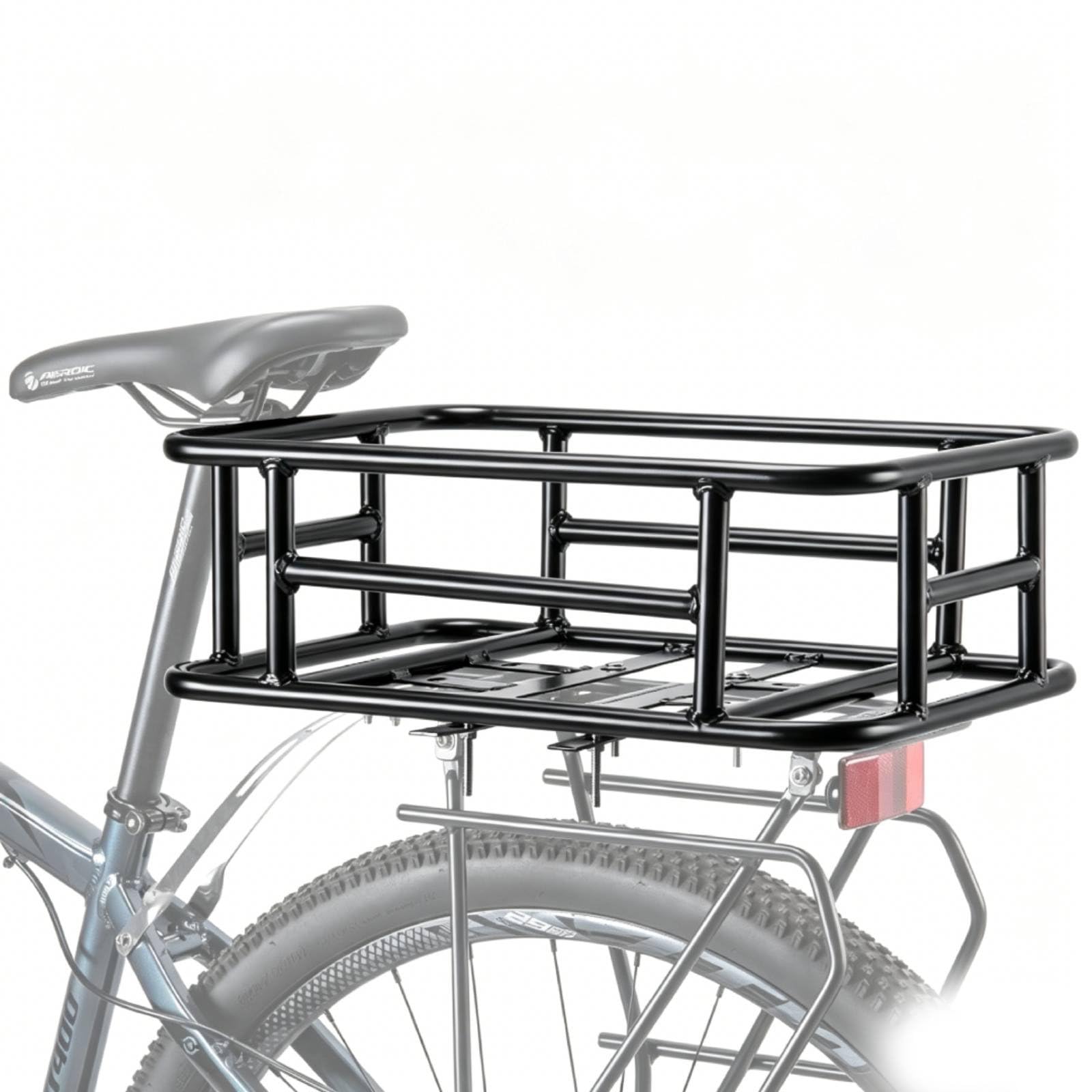 Fahrradkorb hinten mit Einsatz Gepäcknetz Metall Fahrradkorb hinten rostbeständig Transportzubehör