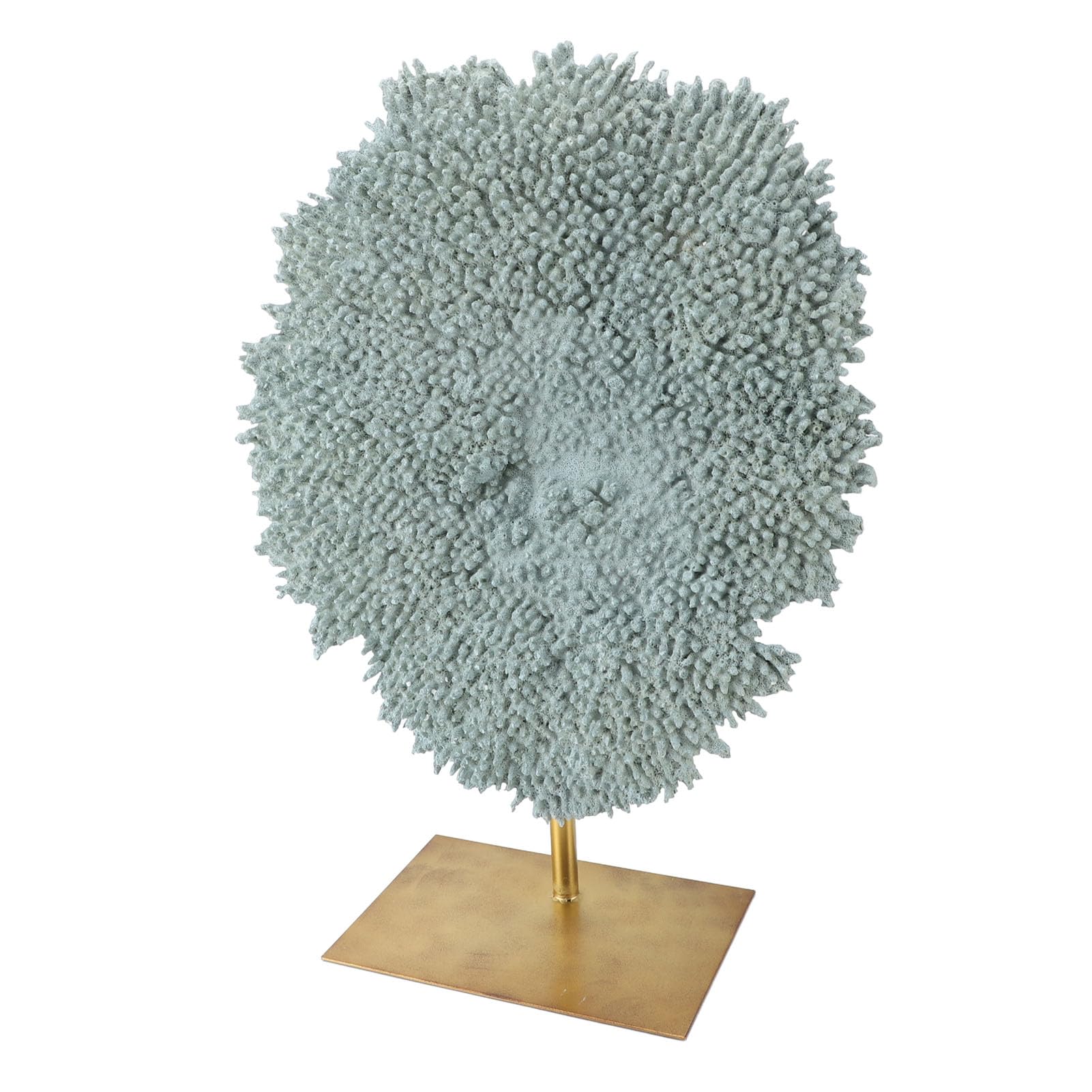 TYTOGECoral Sculpture Delicate Resin Body Non Slip Iron Base Coral Decor Figurine Ornament for Office Living Room Hallway