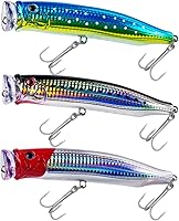 Vista 12 de THKFISH Señuelos para pesca de agua salada de atún para pesca de surf, lubina con ojos 3D para atún GT peces grandes, 5.9 pulgadas, 1 unidad/3