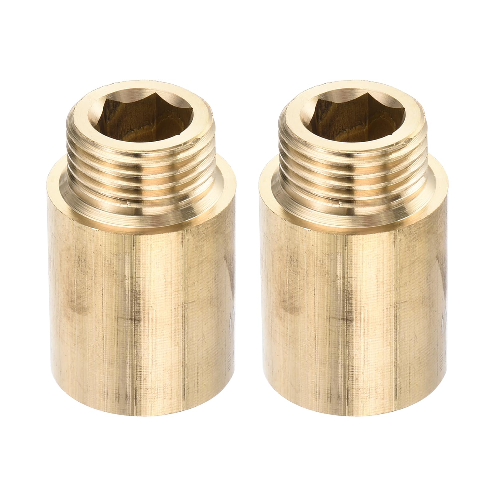 YOKIVE 2 Pcs Shower Head Extension Arm, G1/2 Male to Female Thread Pipe Fitting Coupler
