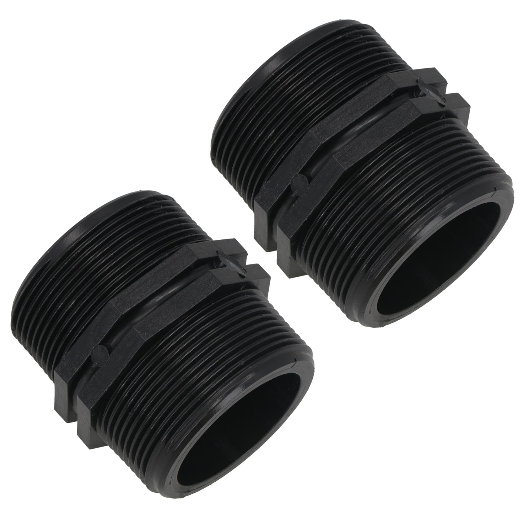 Polypropylene PP Male Nipple Thread Pipe Fitting Sockets 2in – 2in BSP 2pc
