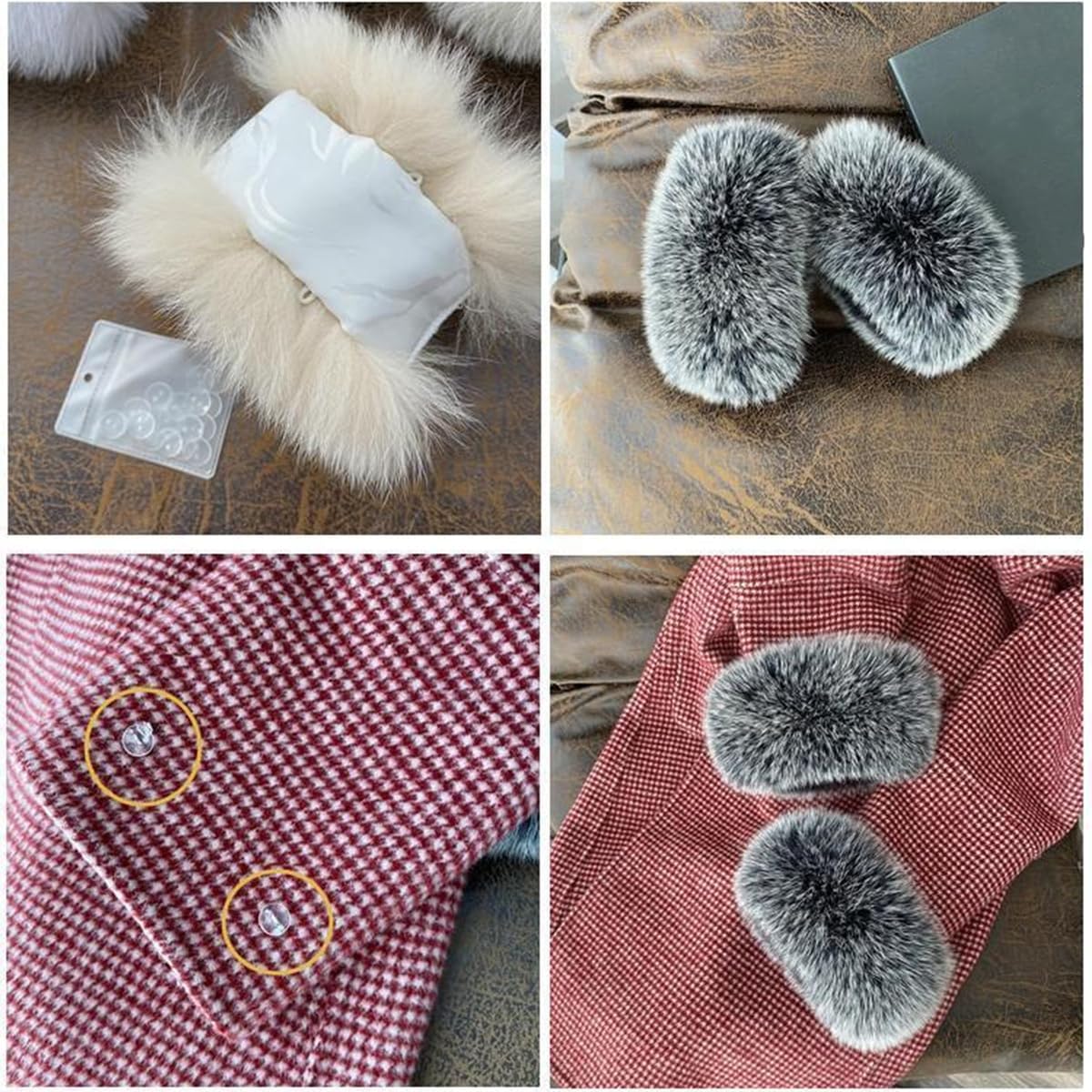 ECYC Ltd Women's Faux Fur Wrist Cuffs Furry Wrist Bands Warmers Winter Warm Fluffy Wrist Covers Faux Fur Short Wrist Cuff