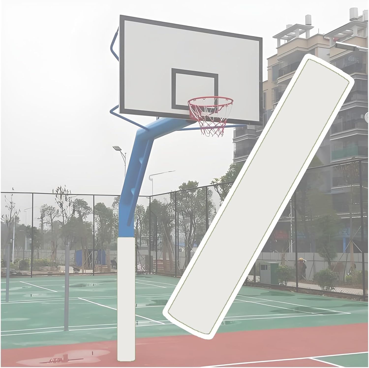 Basketball Pole Pad,Wraparound Round Rod Pad,All-Weather Parking Lot Column Pads,for Indoor and Outdoor Use