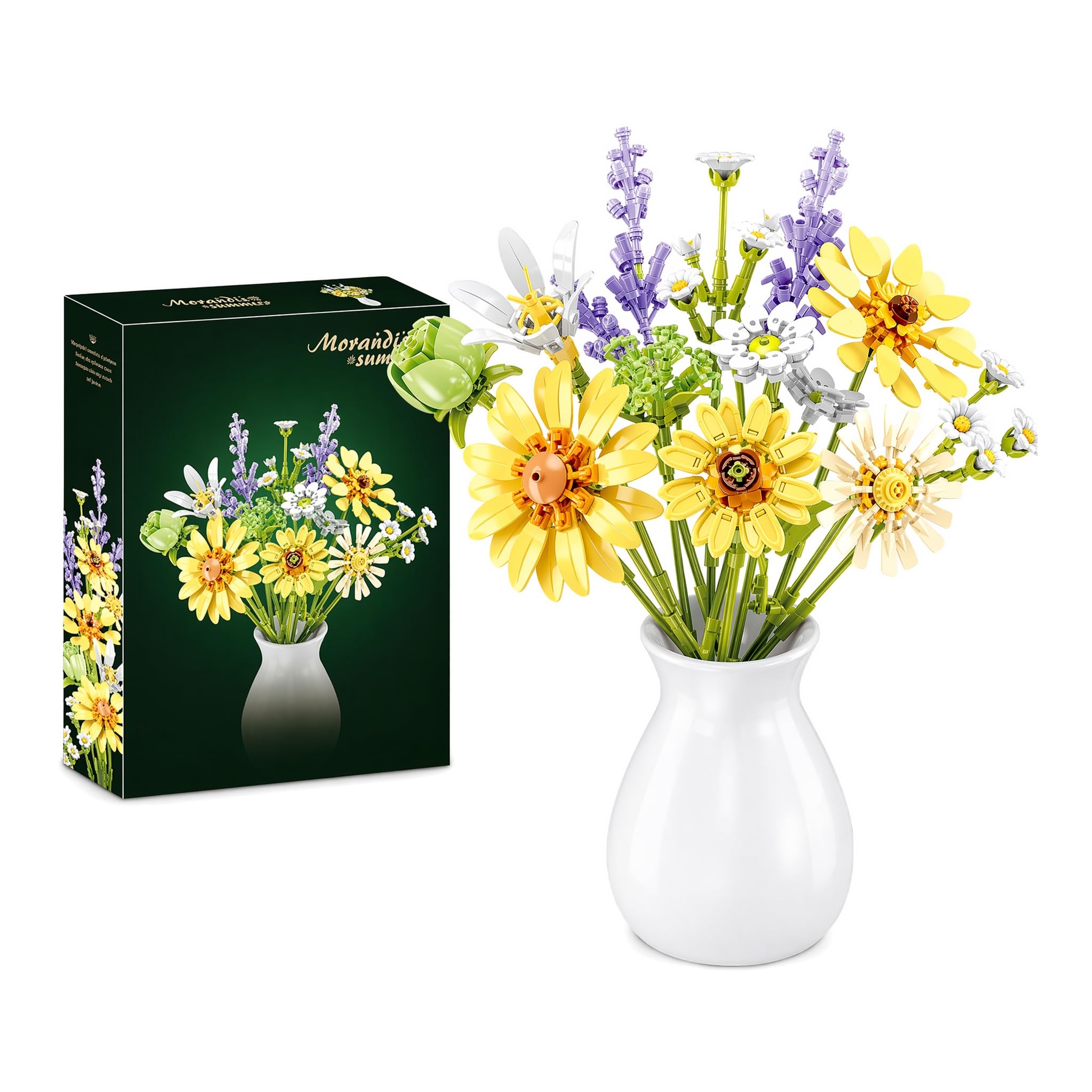 Sunflower Building Set,670PCS Botanical Collection Building Blocks Set