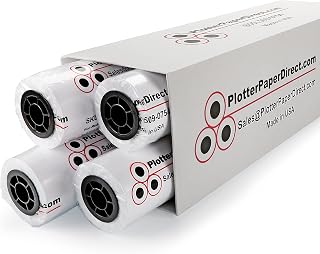 (20lb, Uncoated | 4 Rolls, 2" Core | 24 In x 150 Ft) for CAD Printing on Wide Format Ink Jet Printers