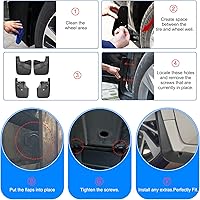 Vista 7 de BDFHYK Guardabarros Protectores contra Salpicaduras Guardabarros Guardabarros Compatibles con Toyota Tundra Sin Extensiones de Guardabarros