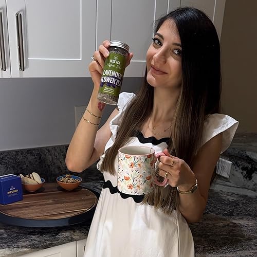 Miniatura 4 de BLUE TEA - Té de lavanda - 2.1 onzas (paquete de 2) - Suelto | Té que mejora el estado de ánimo | Té de hierbas - A base de flores - Vegano - Sin