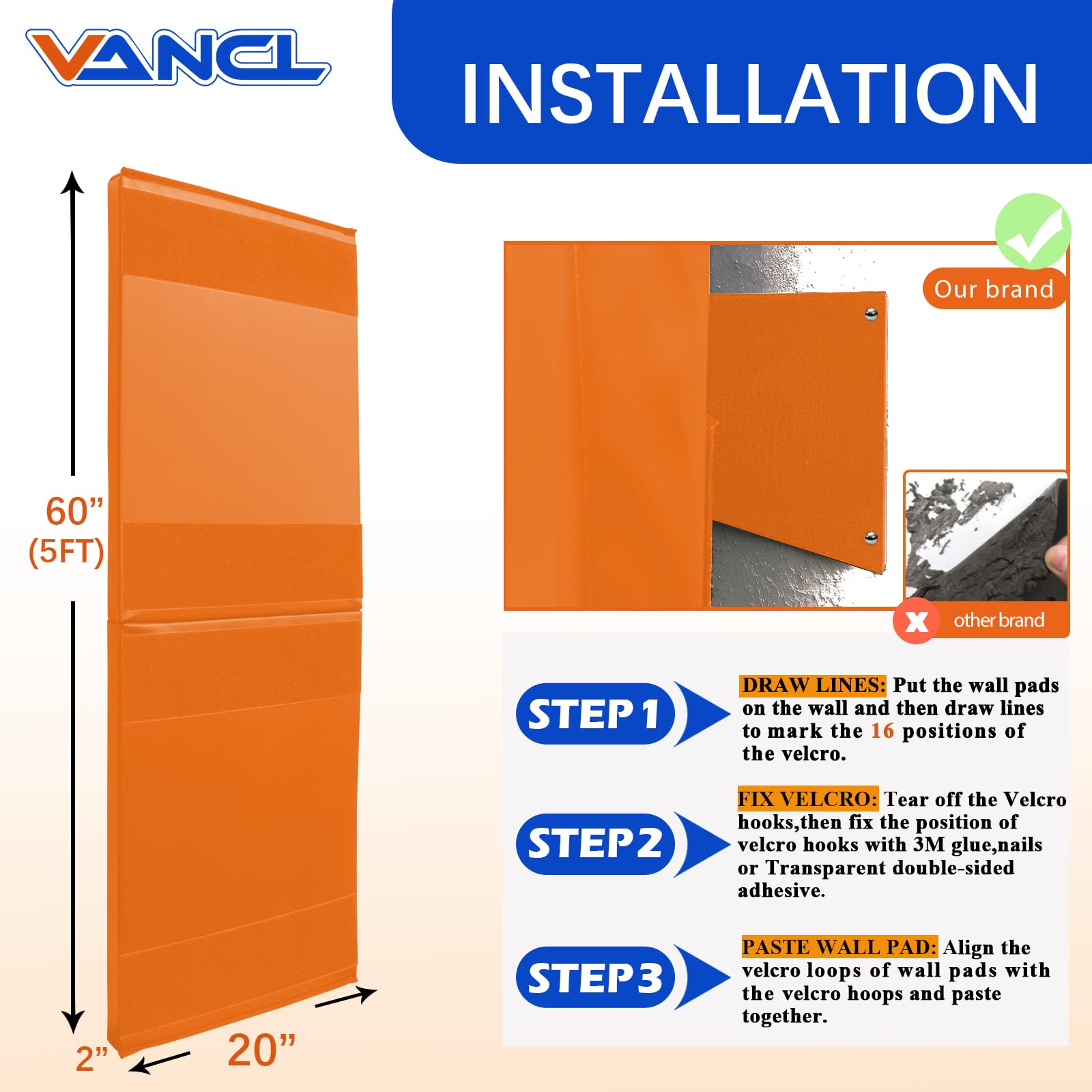 VANCL Wall Mats for Padding Gym Wall Padding Protection Pads 2