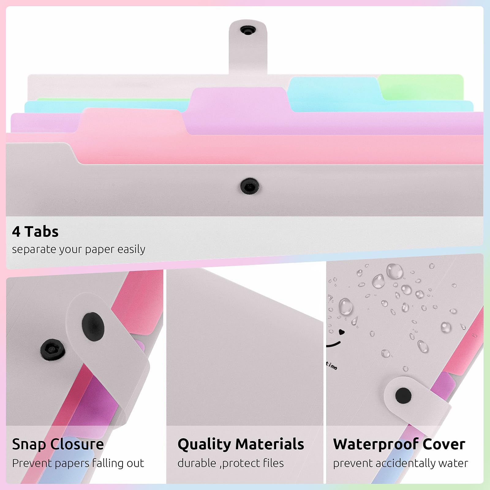 Cartella Portadocumenti Espandibile A4 - 8 Tasche Con Divisori Per Ufficio