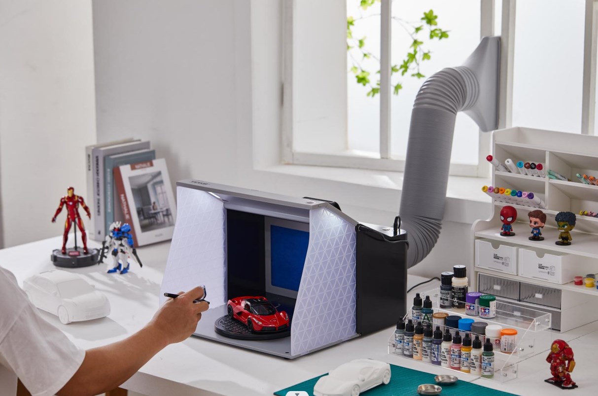 Amazon.com: VEVOR Airbrush Spray Booth, Portable Hobby Airbrush